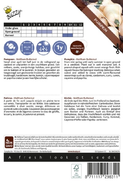 Tekvica, Waltham Butternut, semená