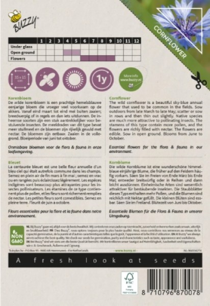 BIO semená Centaurea cyanus Nevädza divoká  cca 0,5 g semien