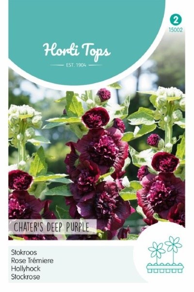 Topoľovka Alcea rosea Chaters Deep Purple cca 0,25 g semien