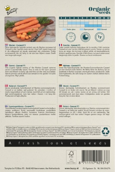 BIO mrkva, mrkva Caravel, semená mrkvy